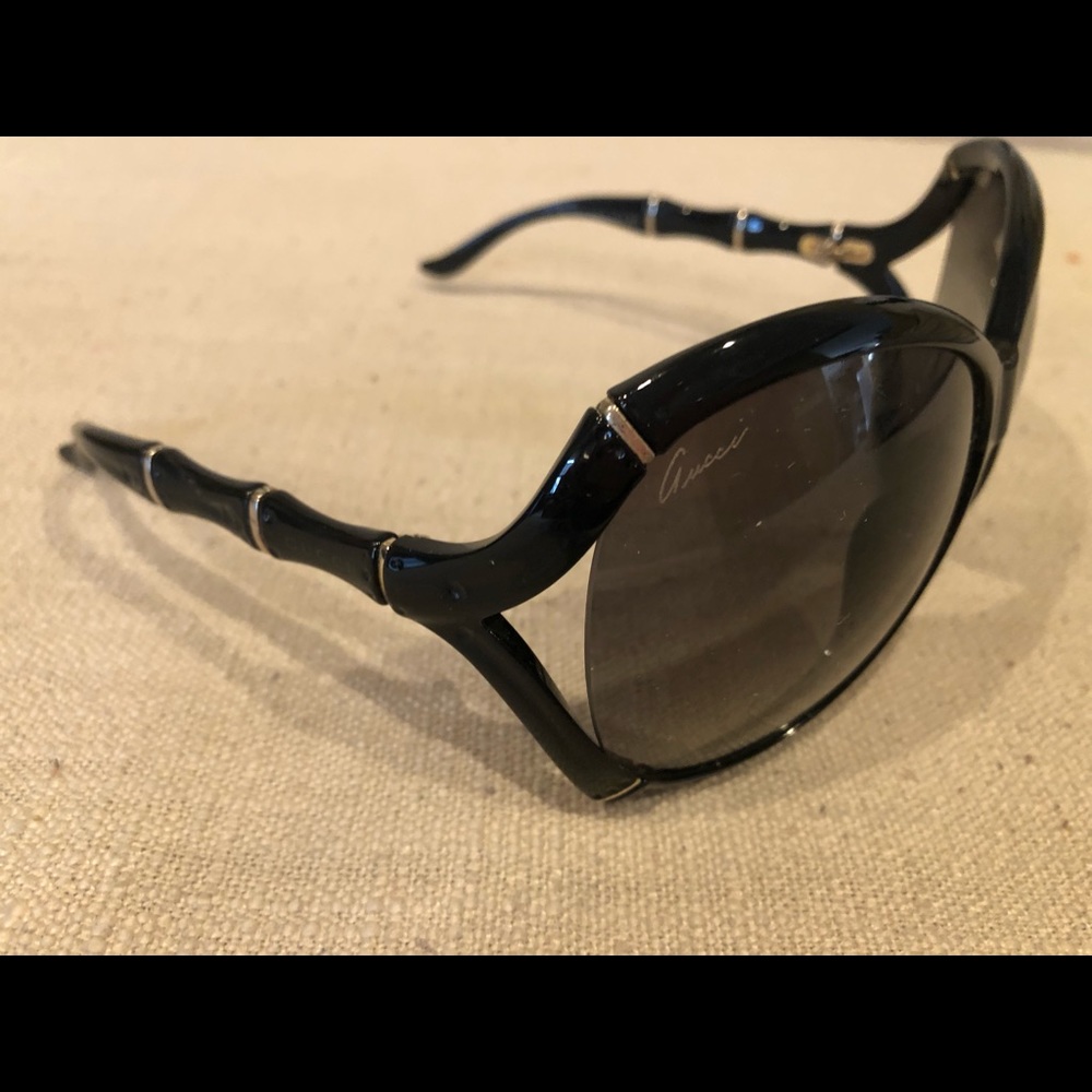Gucci Black Bamboo Sunglasses - Picture 4 of 5
